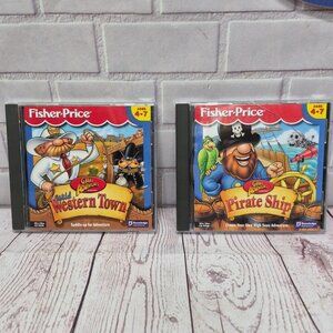 VTG Fisher-Price Great Adventures: Pirate Ship & Wild Western Town (PC, 2000s)